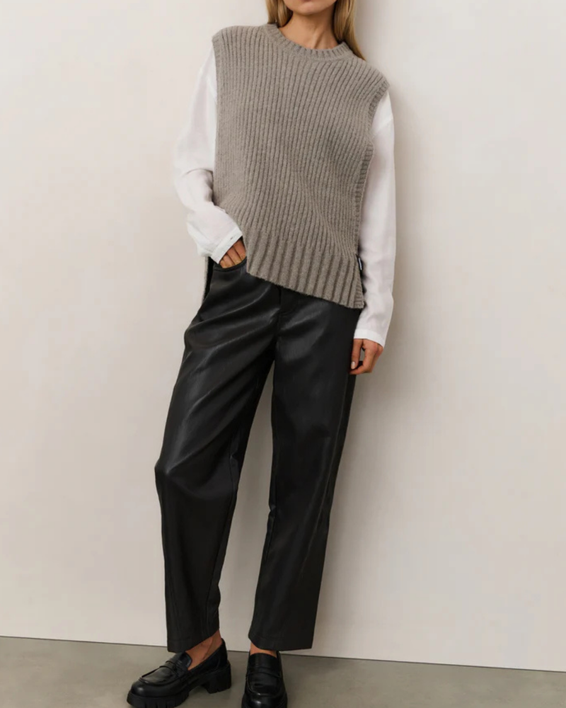 YAYA FAUX LEATHER TROUSER