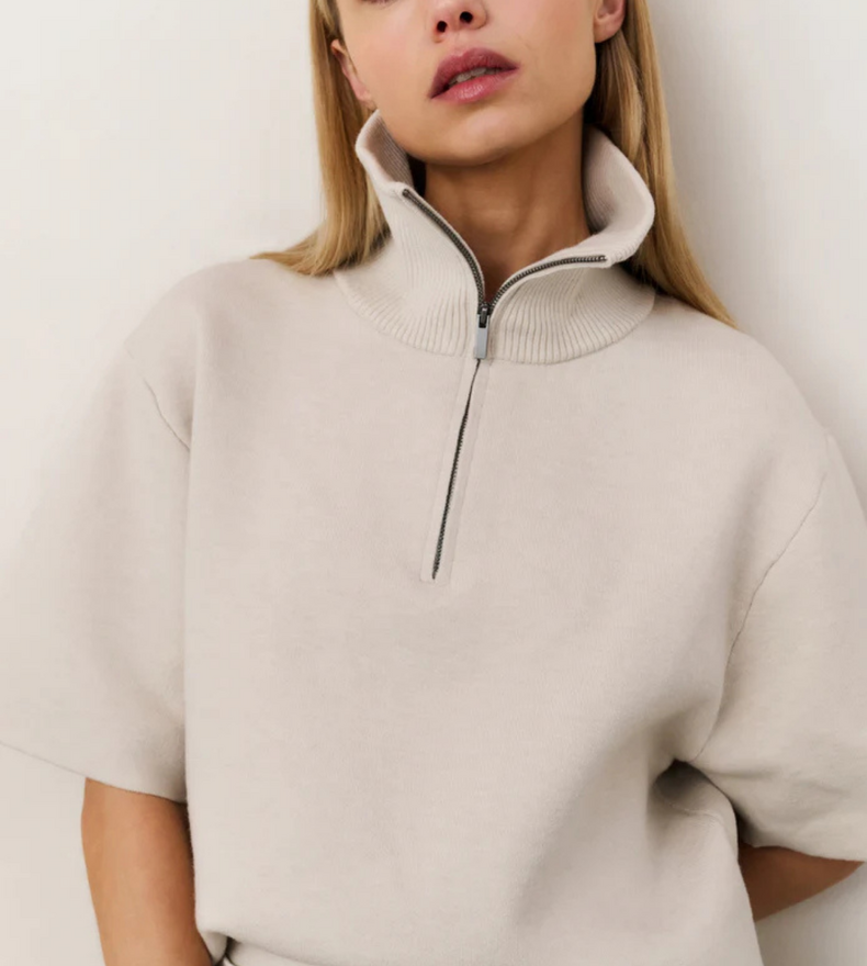 HALF ZIP SWEATER