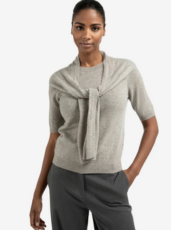 SHORT SLEEVE SWEATER