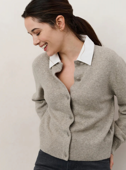 CARDIGAN À COL AMOVIBLE