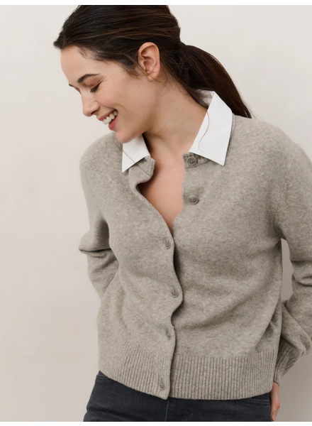 YAYA CARDIGAN À COL AMOVIBLE