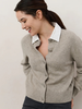 YAYA DETACHABLE COLLAR CARDIGAN