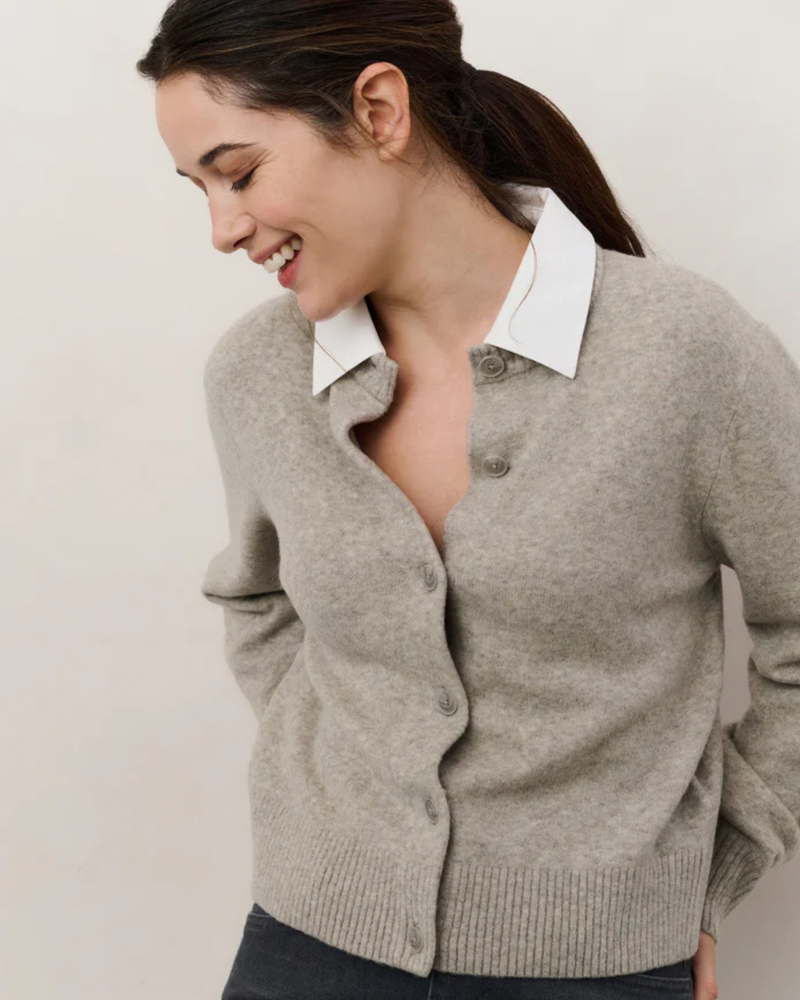 YAYA DETACHABLE COLLAR CARDIGAN