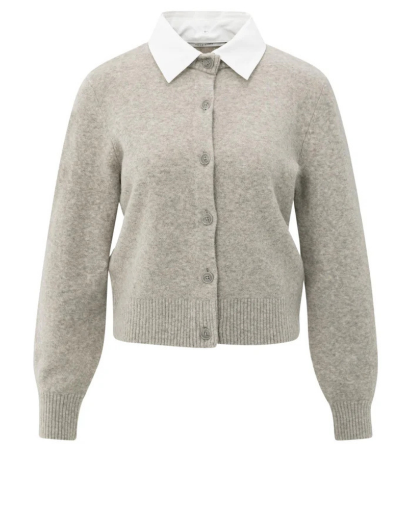 YAYA DETACHABLE COLLAR CARDIGAN