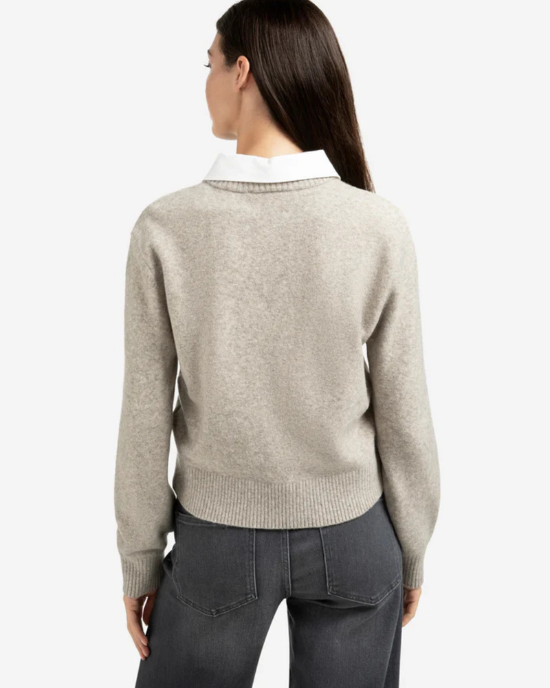 YAYA DETACHABLE COLLAR CARDIGAN