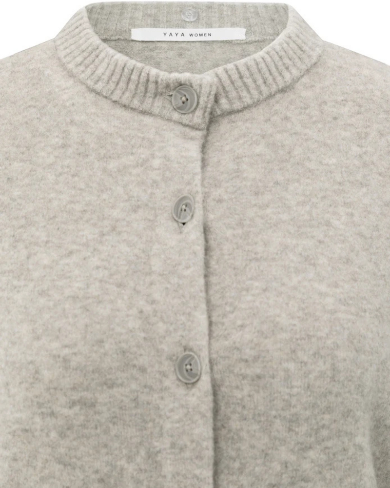 YAYA DETACHABLE COLLAR CARDIGAN