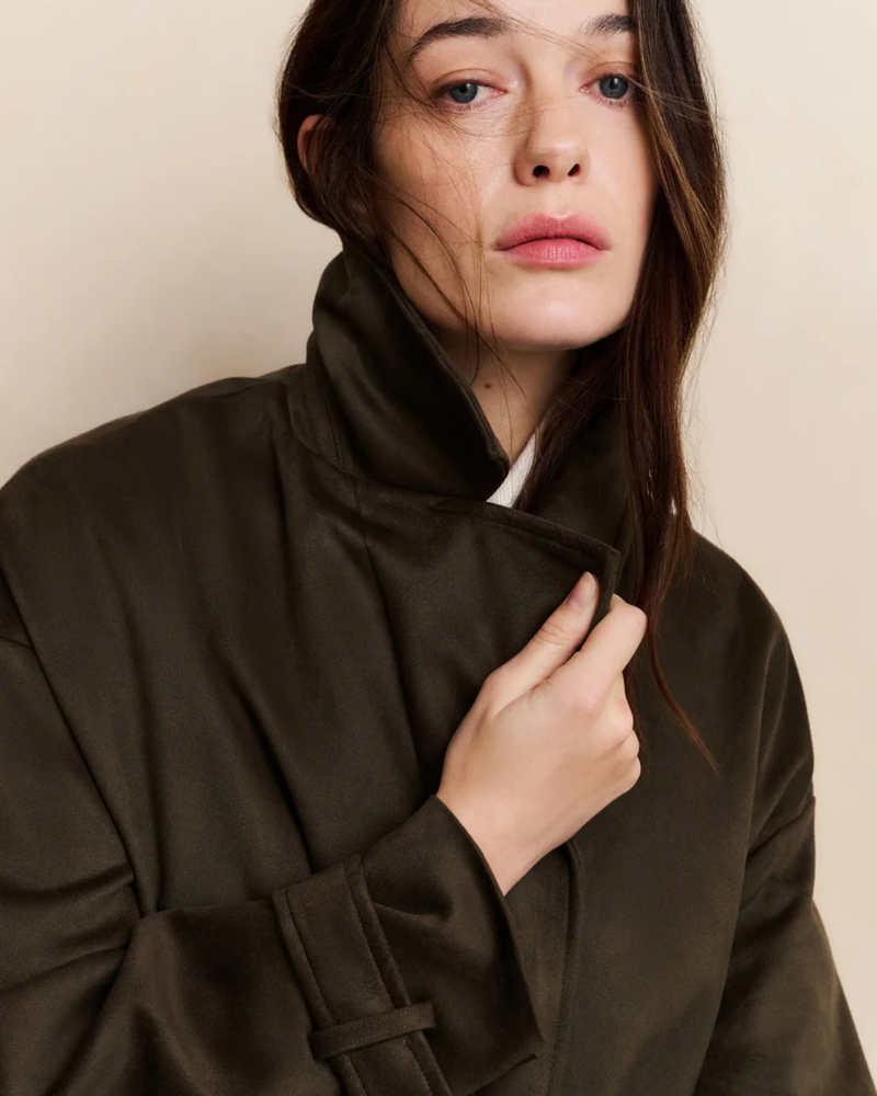 YAYA OVERSIZED SUEDINE JACKET