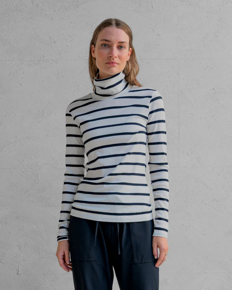 PENN & INK STRIPE LONGSLEEVE