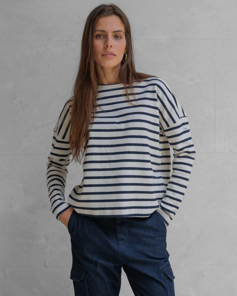 PENN & INK STRIPE SWEATER