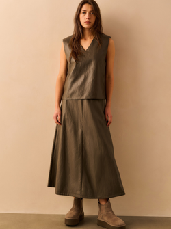 FAUX LEATHER SKIRT