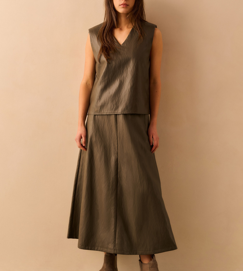JUPE EN FAUX CUIR