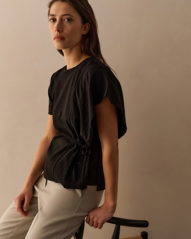 YAYA FABRIC MIX TOP