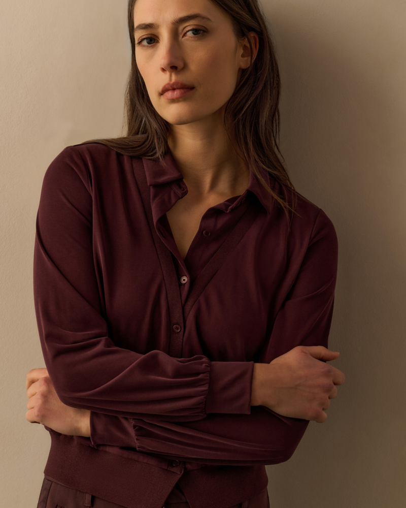 YAYA CHEMISIER EN JERSEY