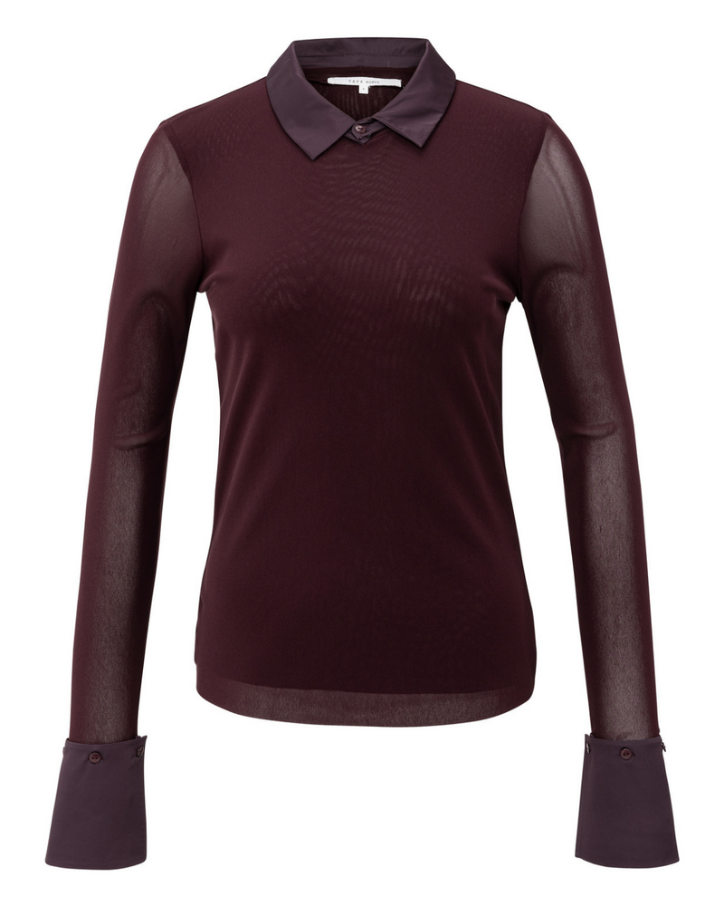 YAYA HAUT EN MAILLE TRANSPARENT