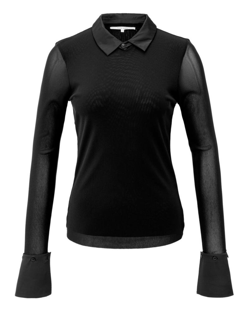 YAYA HAUT EN MAILLE TRANSPARENT