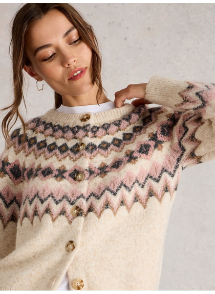 WHITE STUFF FEMME CARDIGAN ARCTIC