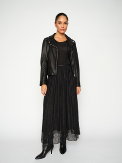 MMGOHA STUD LEATHER JACKET