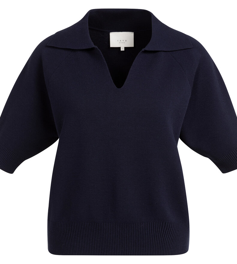 SHORT SLEEVE SWEATER