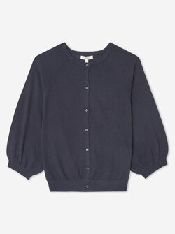 FLAX ROUND NECK CARDIGAN