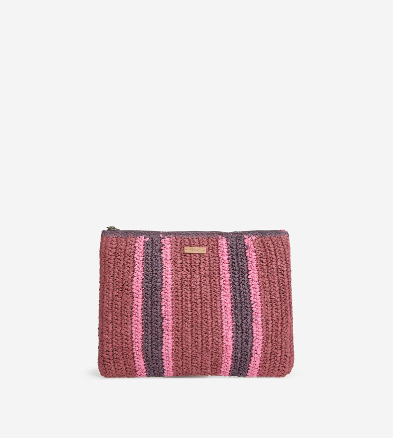 PAROS STRIPED CLUTCH
