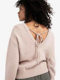 BACK V-NECK SWEATER