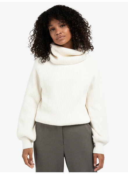 YAYA SWEATER WITH WIDE COLLAR