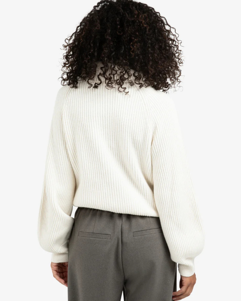 YAYA SWEATER WITH WIDE COLLAR