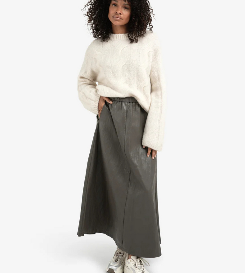 JUPE EN FAUX CUIR
