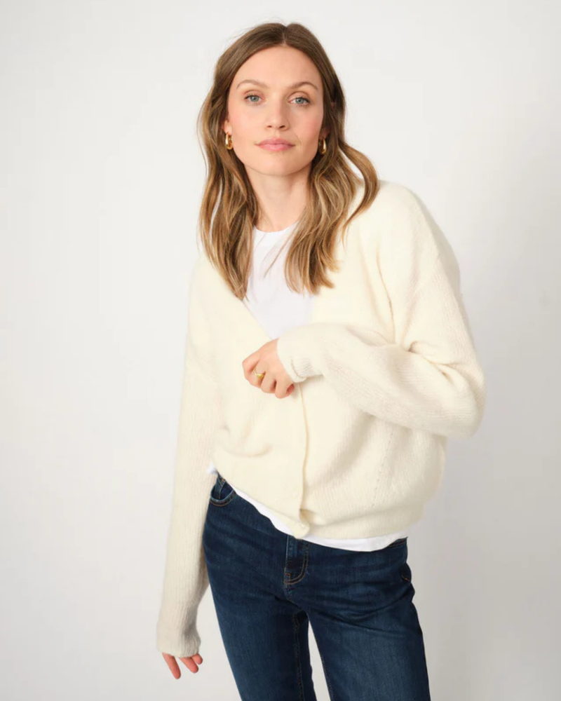 Mos Mosh MMTHORA V-NECK KNIT CARDIGAN
