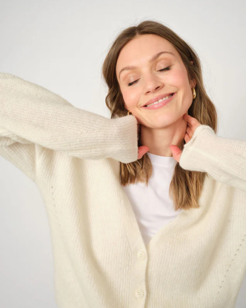 Mos Mosh MMTHORA V-NECK KNIT CARDIGAN
