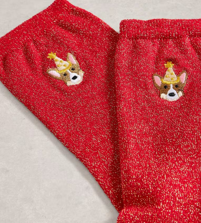 CORGI SPARKLE SOCKS