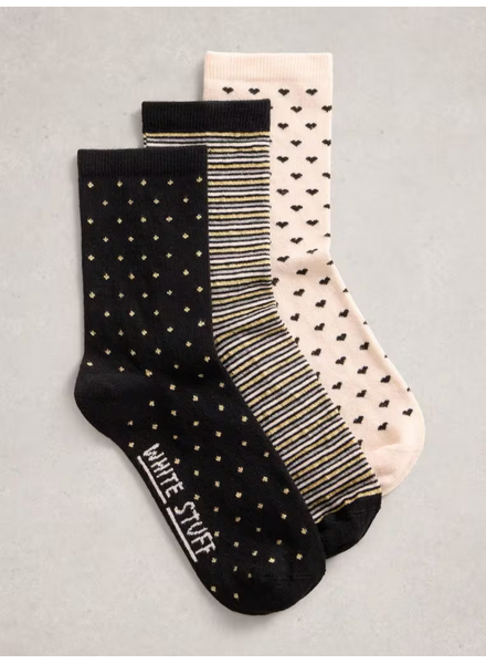WHITE STUFF FEMME PAQUET DE 3 CHAUSETTES