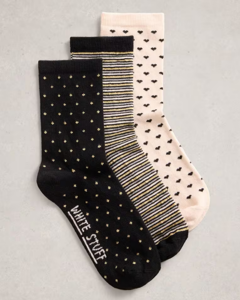 WHITE STUFF FEMME PAQUET DE 3 CHAUSETTES