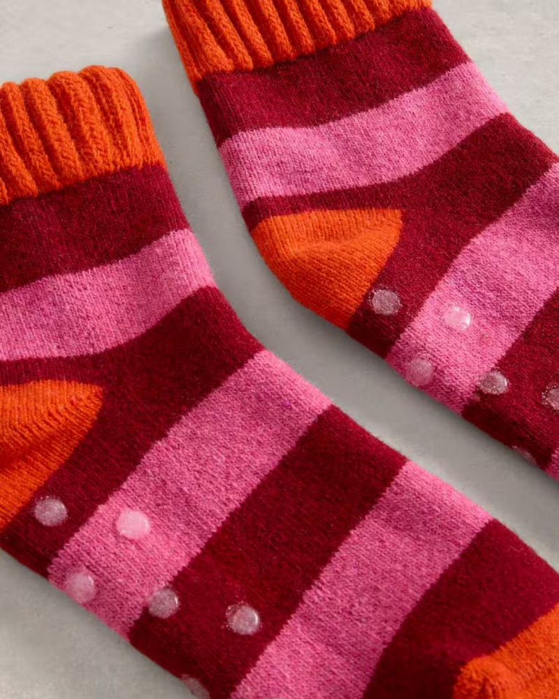 WHITE STUFF FEMME STRIPE SLIPPER SOCKS