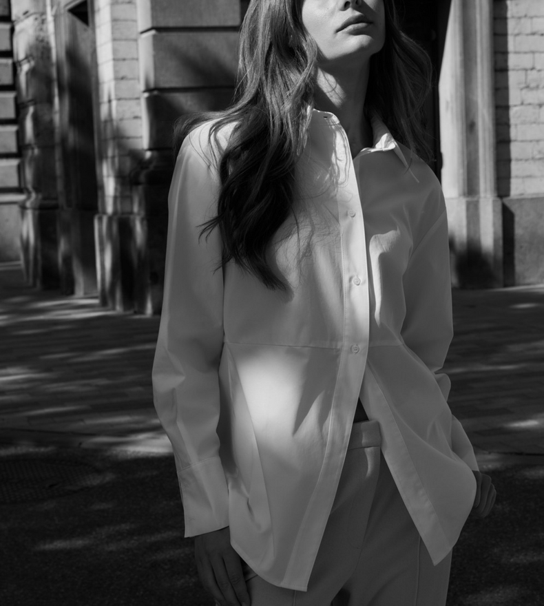 A-LINE POPLIN BLOUSE