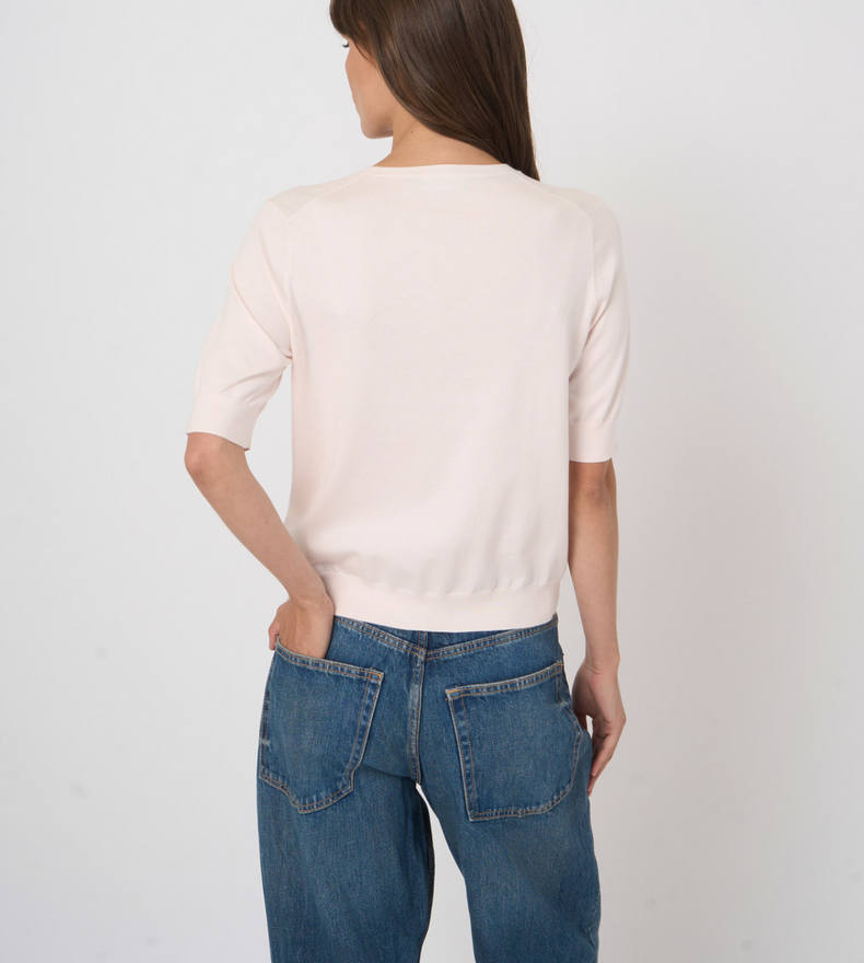 SHORT SLEEVE SWEATER