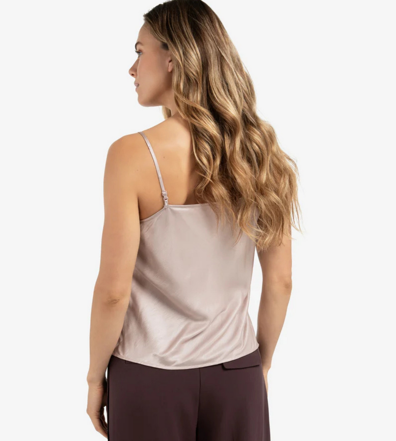 SATIN V-NECK SINGLET