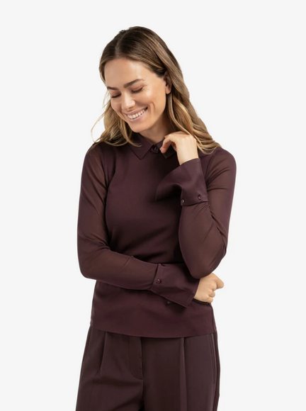 HAUT EN MAILLE TRANSPARENT