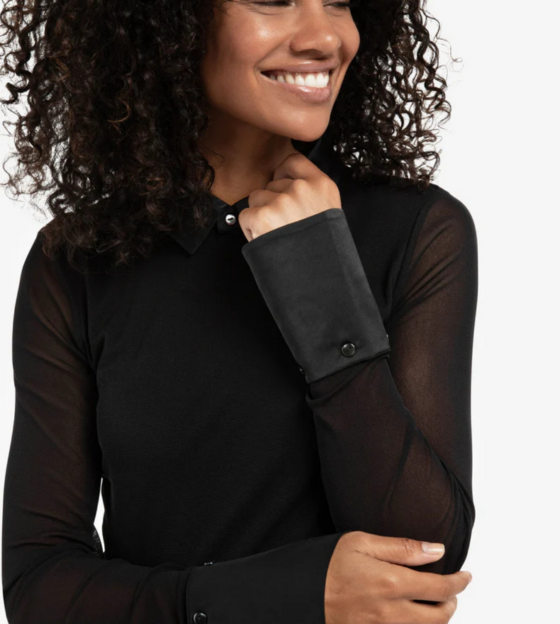 HAUT EN MAILLE TRANSPARENT