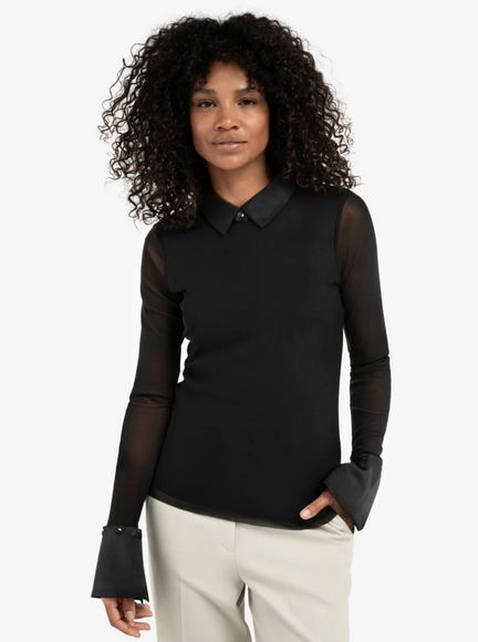 HAUT EN MAILLE TRANSPARENT