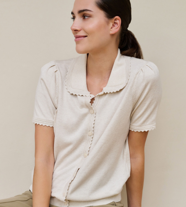 SHORT SLEEVE CARDIGAN