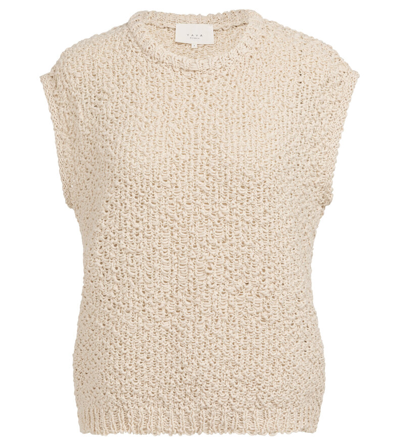 TEXTURED SLEEVELESS SWEATER