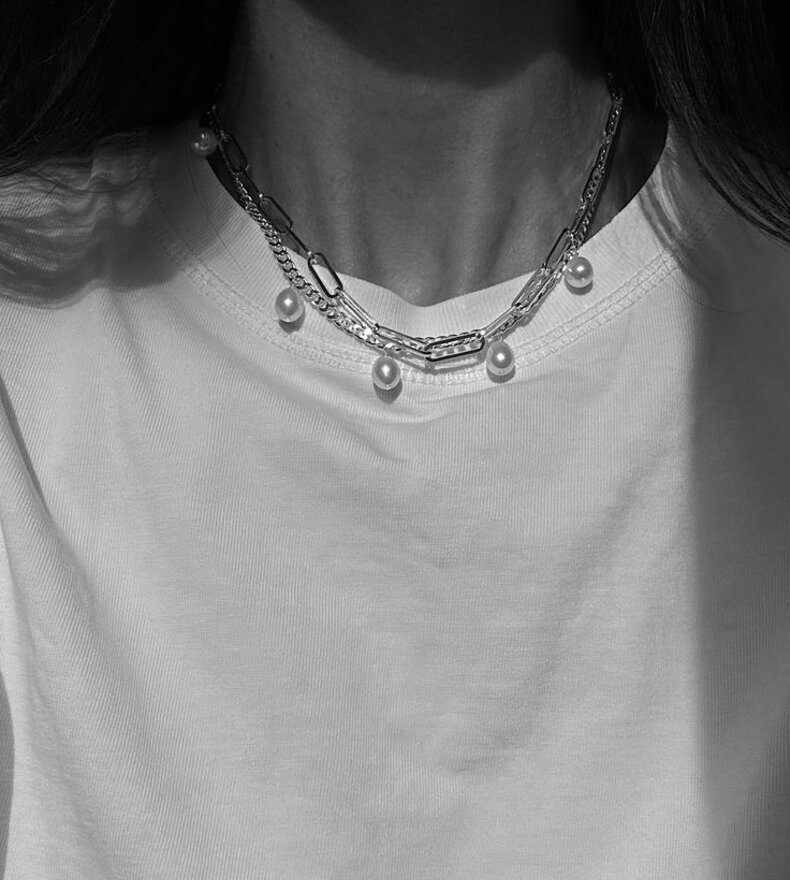 COLLIER CHUNKY PAPERCLIP