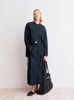 PANELLED DENIM SKIRT