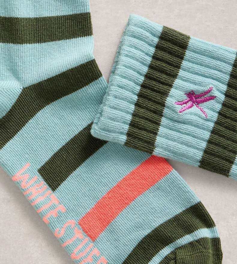 EMBROIDERED DRAGONFLY SOCK