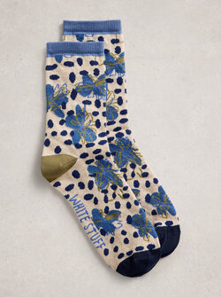 PRINTED FLORAL ANKLE SOCK