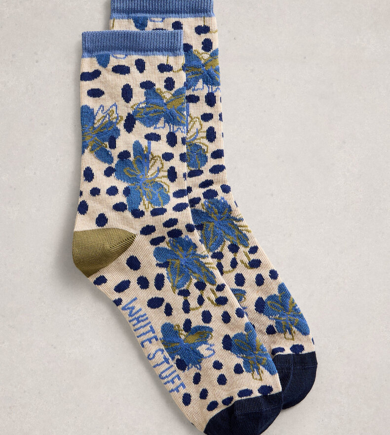 PRINTED FLORAL ANKLE SOCK