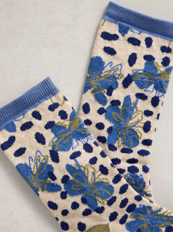 PRINTED FLORAL ANKLE SOCK