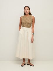 MAGGIE MIDI POPLIN SKIRT