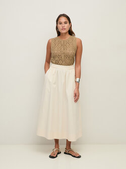 MAGGIE MIDI POPLIN SKIRT